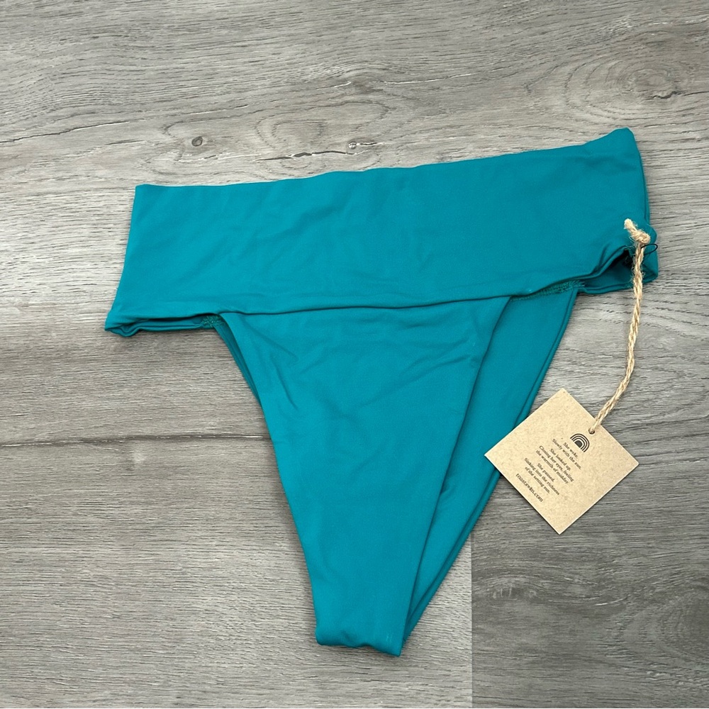 Toast Swim Banded Waist Bikini Bottom‎ blue Size Xs Women’s NWT